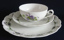 Lade das Bild in den Galerie-Viewer, 18 Teiliges KAFFEESERVICE &quot;Viola&quot; - Porzellan, Flora Veilchen Blumenblüten Blatt Blätter Motiv Dekor
