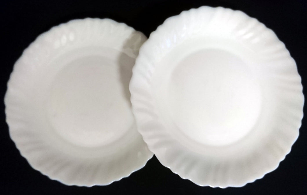 2er Set DESSERTTELLER - Acrylglas, Einfärbiger Gewölbter Linien Wellen Relief Motiv Dekor