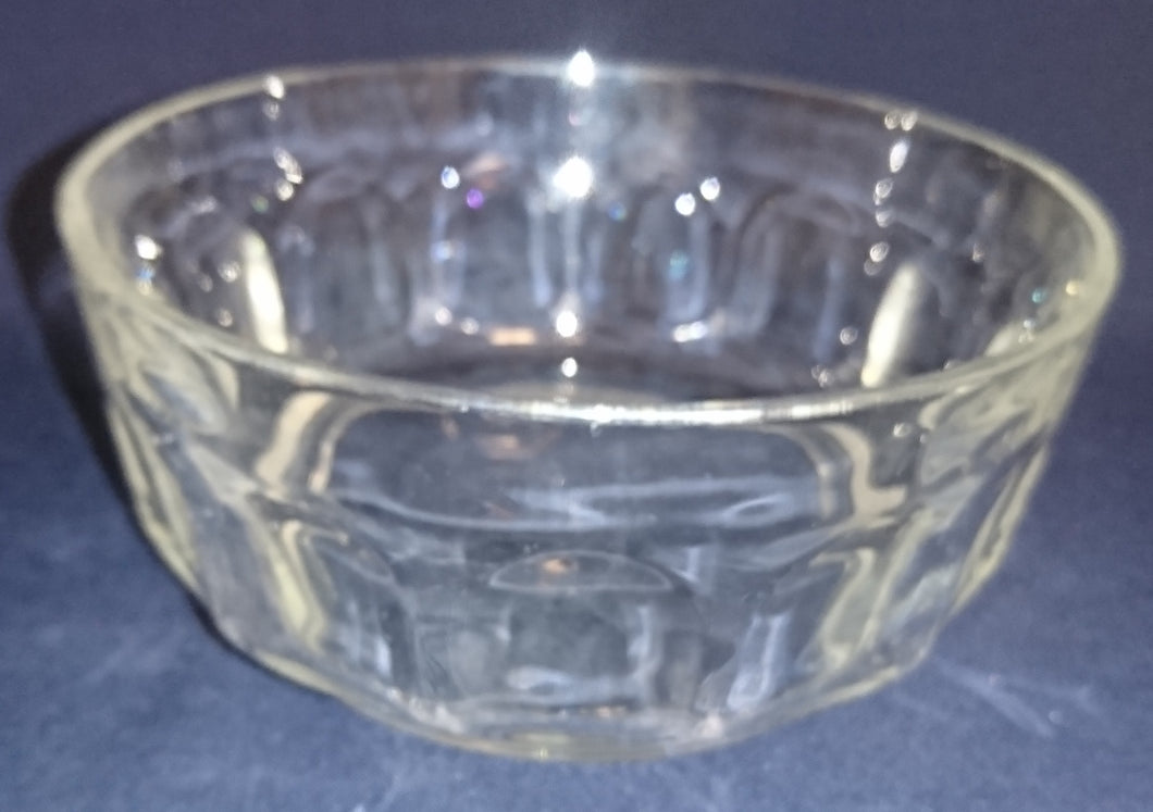 SALATSCHÜSSEL - Hartglas, Klassisches Waben Relief Motiv Dekor