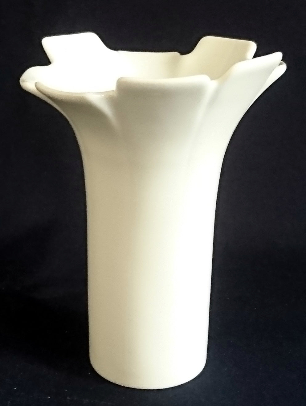 KLEINE BLUMENVASE - Porzellan, Flora Aufblühende Blumenblüten Gewölbter Rand Motiv Dekor