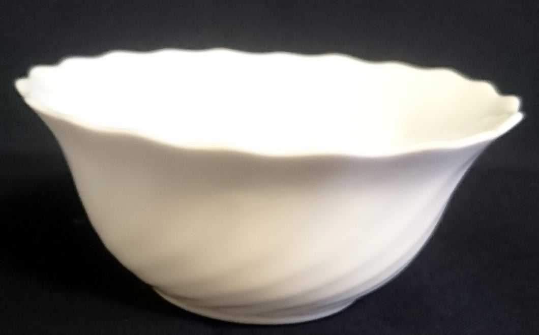 DESSERTSCHALE - Acrylglas, Gewölbter Rand Wellen Geschwungen Relief Motiv Dekor