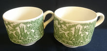 Lade das Bild in den Galerie-Viewer, 2er KAFFEEGEDECK - Keramik / Steingut, Flora Natur Landschaft Haus Häuser Baum Bäume Motiv Dekor
