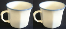 Lade das Bild in den Galerie-Viewer, KAFFEETASSE - Porzellan, Zweifärbiges Linien Rand Motiv Dekor (BC)
