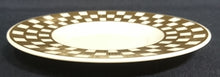 Lade das Bild in den Galerie-Viewer, 2er Set 2er KAFFEEGEDECKE - Porzellan, Goldrand Breite Streifen Vierecke Quadrate Schachbrett Punkte Motiv Dekor
