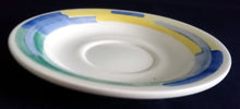 Lade das Bild in den Galerie-Viewer, 2er Set UNTERTASSEN - Porzellan, Flora Blatt Blätter Abstrakt Viereck Motiv Dekor
