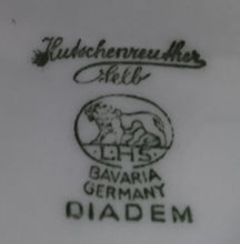 Lade das Bild in den Galerie-Viewer, 7er Set ABLAGETELLERCHEN &amp; DESSERTTELLER &quot;Diadem&quot; - Porzellan, Goldrand Blatt Blätter Herbstlaub Motiv Dekor

