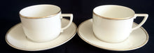 Lade das Bild in den Galerie-Viewer, 12 Teiliges KAFFEESERVICE - Porzellan, Goldrand Klassisch Linien Motiv Dekor
