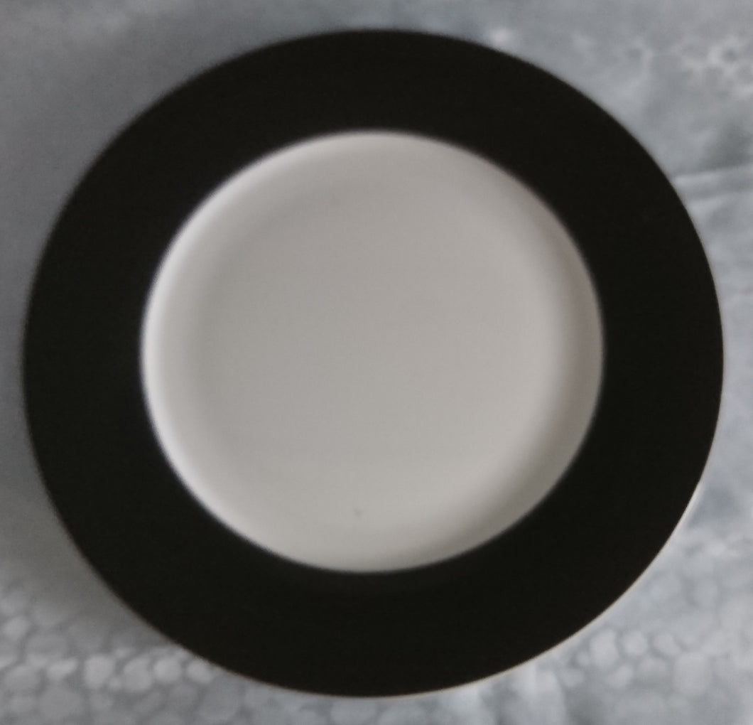 PLATZTELLER - Porzellan, Breiter Dunkelblauer Rand Motiv Dekor