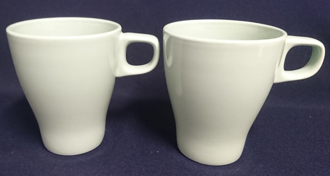 2er Set KAFFEETASSEN - Keramik / Steingut, Einfärbiges Moderne Form Motiv Dekor