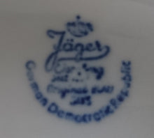Lade das Bild in den Galerie-Viewer, 2er SUPPENTASSEN GEDECK - Porzellan, Indisch Blau Strohblumen Motiv Dekor
