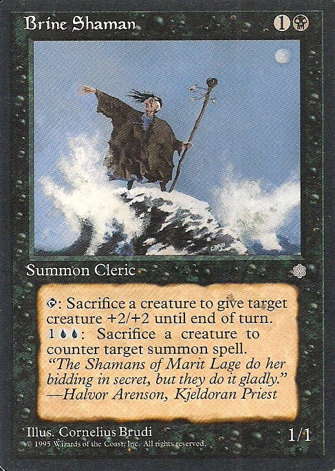 BRINE SHAMAN, Magic -The Gathering-, Ausgabe / Set / Serie Eiszeit (Ice Age) 1995