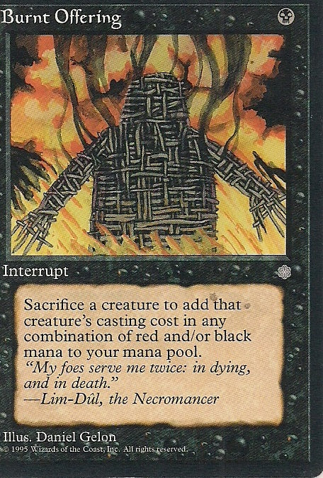 BURNT OFFERING, Magic -The Gathering-, Ausgabe / Set / Serie Eiszeit (Ice Age) 1995