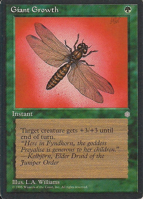 GIANT GROWTH, Magic -The Gathering-, Ausgabe / Set / Serie Eiszeit (Ice Age) 1995