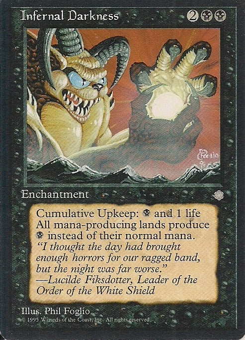 INFERNAL DARKNESS, Magic -The Gathering-, Ausgabe / Set / Serie Eiszeit (Ice Age) 1995