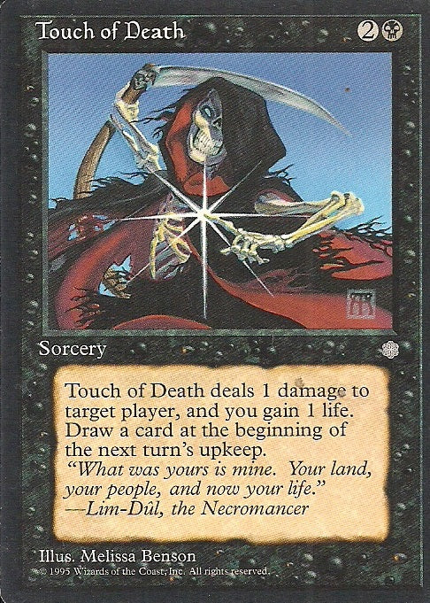 TOUCH OF DEATH, Magic -The Gathering-, Ausgabe / Set / Serie Eiszeit (Ice Age) 1995