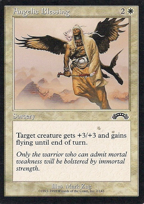 ANGELIC BLESSING, Magic -The Gathering-, Ausgabe / Set / Serie Exodus (Exodus) 1998