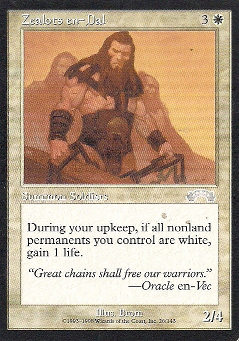 ZEALOTS EN-DAL, Magic -The Gathering-, Ausgabe / Set / Serie Exodus (Exodus) 1998
