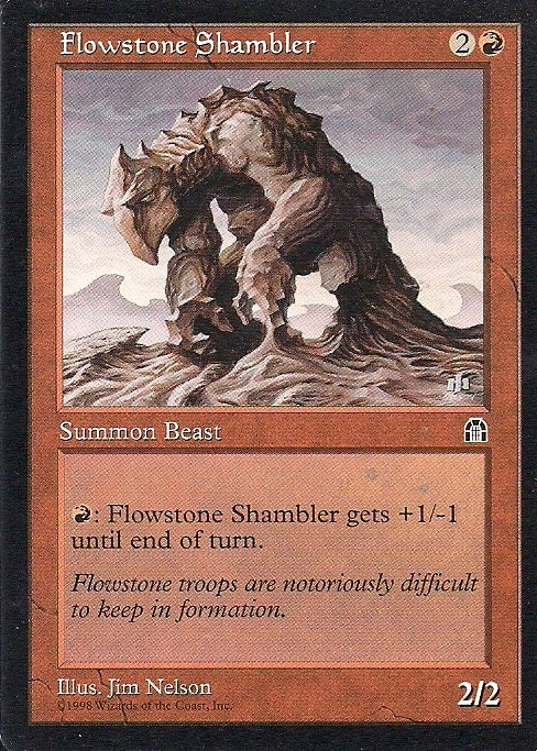 FLOWSTONE SHAMBLER, Magic -The Gathering-, Ausgabe / Set /  Serie Felsenburg (Stronghold) 1998