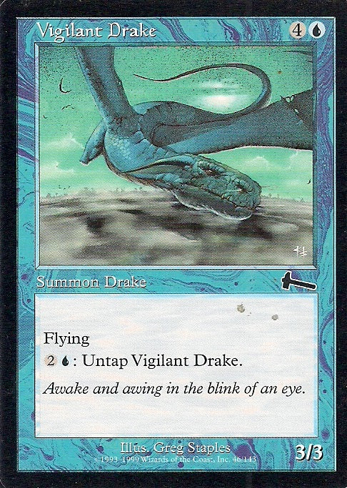 VIGILANT DRAKE, Magic -The Gathering-, Ausgabe / Set / Serie Urzas Vermächtnis (Urza´s Legacy) 1999