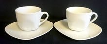 Lade das Bild in den Galerie-Viewer, 2er Set 2er KAFFEEGEDECKE - Porzellan, Gastronomische Einfärbiges Motiv Dekor

