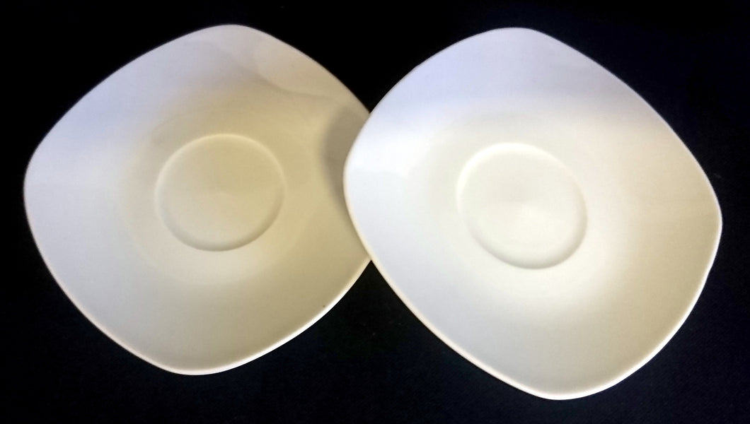 2er Set ESPRESSO UNTERTASSEN - Porzellan, Gastronomische Einfärbiges Motiv Dekor
