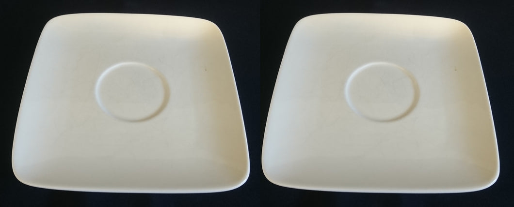 2er Set UNTERTASSEN - Porzellan, Einfärbiges Gastronomisches Motiv Dekor