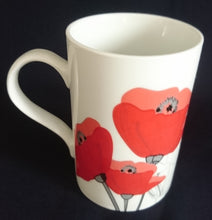 Lade das Bild in den Galerie-Viewer, KAFFEETASSE - Porzellan, Flora Mohnblumen Blüten Pflanzen Motiv Dekor
