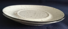 Lade das Bild in den Galerie-Viewer, 2er Set 2er SUPPENTASSEN GEDECKE - Keramik / Steingut, Linien Dekor Rand Gesprenkeltes Motiv Dekor
