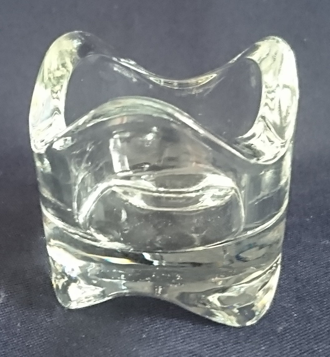 TEELICHTGLAS - Hartglas, Gewölbter Geschwungener Rand Fuß Form Mo