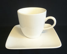 Lade das Bild in den Galerie-Viewer, 2er Set KAFFEETASSE - Porzellan, Einfärbiges Gastronomisches Motiv Dekor
