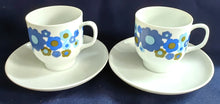 Lade das Bild in den Galerie-Viewer, 16 Teiliges MOCCA~ KAFFEESERVICE - Porzellan, Flora Blumenblüten Pflanzen Motiv Dekor
