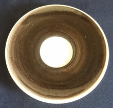 Lade das Bild in den Galerie-Viewer, 2er MOCCA KAFFEEGEDECK - Keramik / Steingut, Zebra Fell Breiter Rand Muster Motiv Dekor

