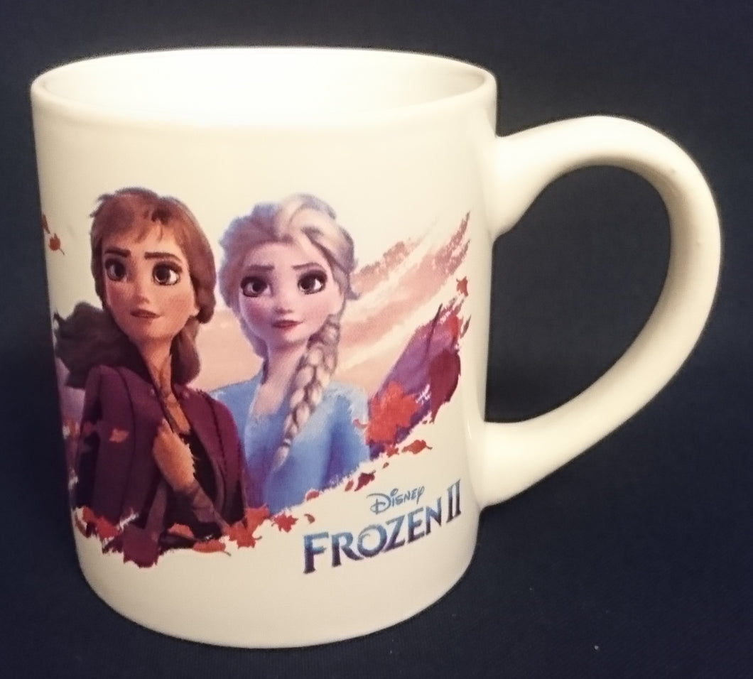 KAFFEETASSE - Keramik / Steingut, Walt Disney Frozen Die Eiskönigin Zwei II Film Aufschrift Motiv Dekor