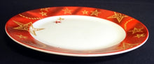 Lade das Bild in den Galerie-Viewer, 2er Set DESSERTTELLER &quot;Flirt&quot; &quot;Gold Stern&quot; - Porzellan, Advent Weihnachtssterne Breiter Motiv Dekorrand (BC)
