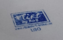 Lade das Bild in den Galerie-Viewer, 2er Set DESSERTTELLER &quot;Flirt&quot; &quot;Liso&quot; - Porzellan, Streifen Einfärbiges Meliertes Dekor
