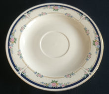 Lade das Bild in den Galerie-Viewer, 2er Set 2er KAFFEEGEDECKE &quot;Patricia&quot; - Porzellan, Goldrand Flora Rosenblumen Kettenglieder Motiv Dekor
