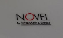 Lade das Bild in den Galerie-Viewer, 2er Set 3er KAFFEEGEDECK &quot;Novel&quot; - Porzellan, Geometrisches Linien Striche Abstrakt Breiter Rand Motiv Quadratische Form Motiv Dekor
