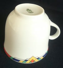 Lade das Bild in den Galerie-Viewer, 2er Set KAFFEETASSEN - Porzellan, Abstrakt Geometrisches Dreieck Karo Motiv Dekor

