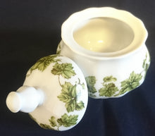 Lade das Bild in den Galerie-Viewer, 5er Set KAFFEEKANNE &amp; MILCHKÄNNCHEN &amp; ZUCKERDOSE + DECKEL - Porzellan, Flora Weinblatt Blätter Pflanzen Ranken Motiv Dekor
