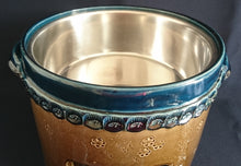 Lade das Bild in den Galerie-Viewer, FONDUE SET (4 Teilig) &quot;Brotzeit&quot; &quot;Studio Linie&quot; - Keramik / Steingut &amp; Metall, Antikes Abstraktes Kreise Striche Blüten Motiv Dekor, Bjön Wiinblad Design (BC)
