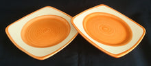 Lade das Bild in den Galerie-Viewer, DESSERTTELLER - Keramik / Steingut, Wirbel Kreise Spirale Rand Motiv Dekor (BC)
