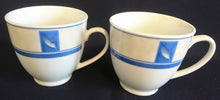 Lade das Bild in den Galerie-Viewer, 2er Set 2er KAFFEEGEDECKE - Porzellan, Flora Blatt Blätter Abstrakt Viereck Motiv Dekor
