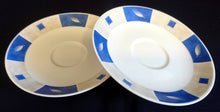 Lade das Bild in den Galerie-Viewer, 2er Set 2er KAFFEEGEDECKE - Porzellan, Flora Blatt Blätter Abstrakt Viereck Motiv Dekor

