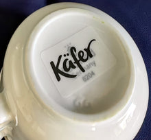 Lade das Bild in den Galerie-Viewer, 2er Set 3er KAFFEEGEDECKE &quot;Käfer&quot; - Porzellan, Fauna Käfer Insekten Motiv Dekor
