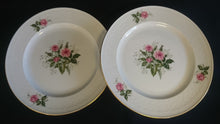 Lade das Bild in den Galerie-Viewer, DESSERTTELLER &quot;Annabell&quot; - Porzellan, Goldrand Flora Rosenblumen Blüten Relief Motiv Dekor
