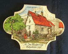 Lade das Bild in den Galerie-Viewer, WAND~ SAMMELKACHEL - Keramik / Steingut, Valentinskapelle um 1915 Ansicht 10. Internationale Wandertage 1987 Eichenbühl Aufschrift Motiv Dekor (BC)
