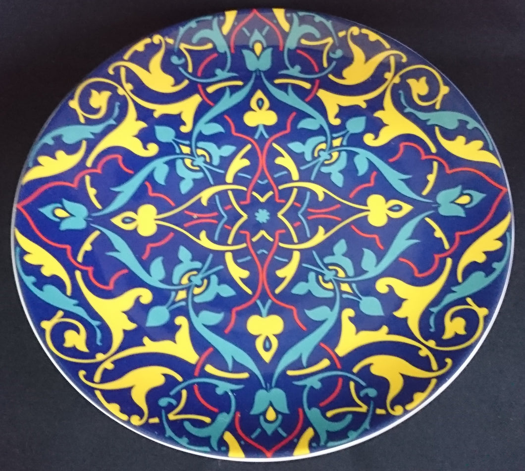 SPEISETELLER - Porzellan, Flora Abstrakt Geometrisch Zeichen Motiv Dekor