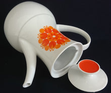 Lade das Bild in den Galerie-Viewer, KAFFEEKANNE MIT DECKEL - Porzellan, Flora Abstrakt Blumenblüten Pflanzen Motiv Dekor
