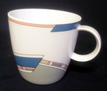 Lade das Bild in den Galerie-Viewer, 2er KAFFEEGEDECK &quot;York Cubic&quot; - Porzellan, Abstrakt Geometrisches Balken Rechteck Geschwungene Streifen Motiv Dekor
