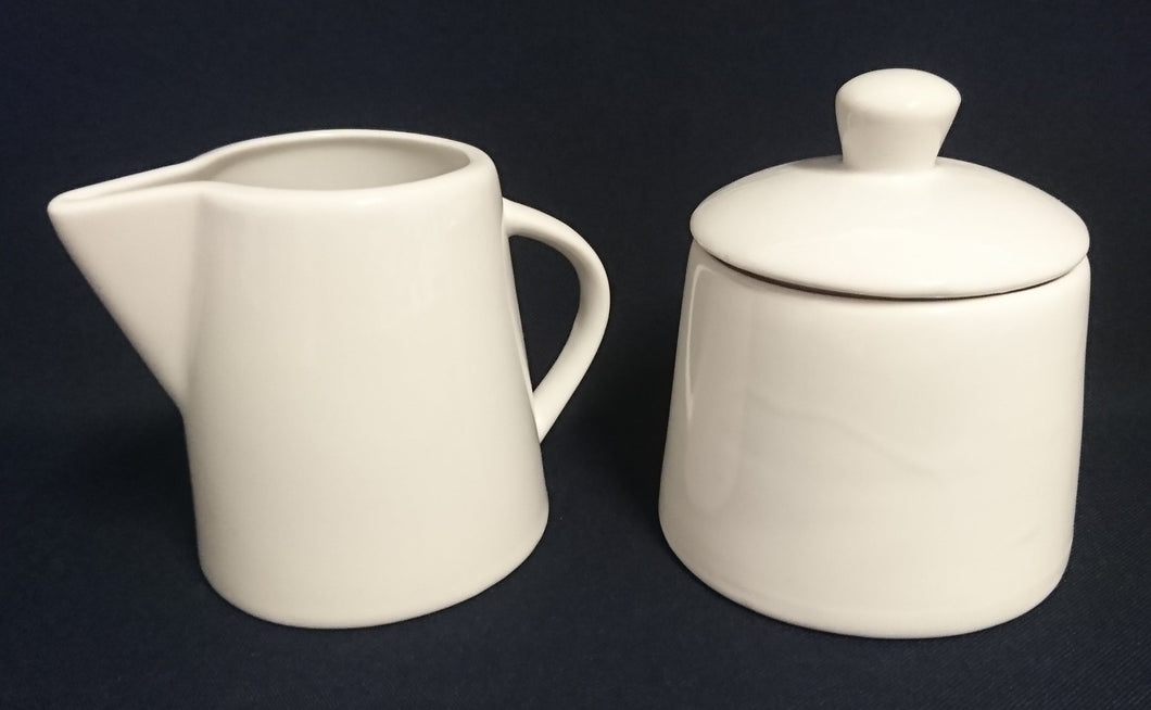 3er Set MILCHKÄNNCHEN & ZUCKERDOSE MIT DECKEL 